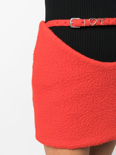 Shop Y/project Dropped-waist Mini Skirt In Rot