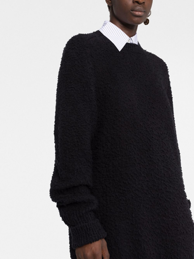 Maison Margiela Four-stitch Brushed Jumper In Schwarz