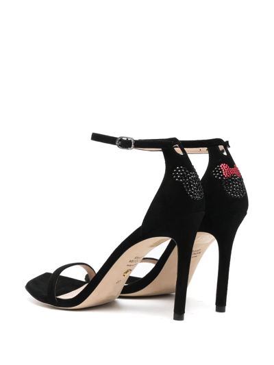 Shop Stuart Weitzman Disney 100mm Crystal-embellished Sandals In Schwarz