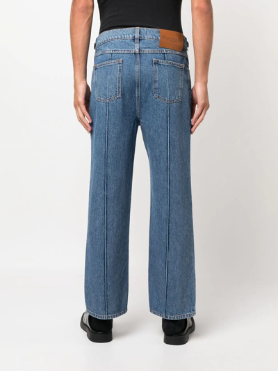 Shop Jw Anderson Chain Link Slim-leg Jeans In Blau