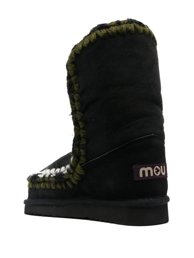 Shop Mou Chunky Slip-on Boots In Schwarz
