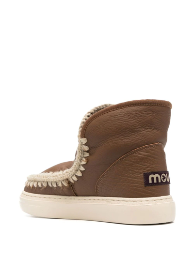 Mou Chunky Slip-on Boots In Braun