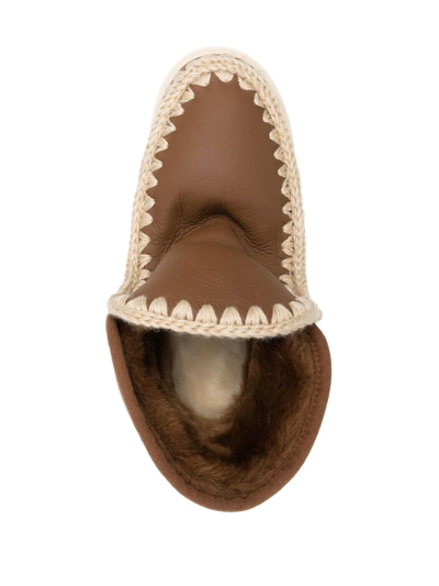 Mou Chunky Slip-on Boots In Braun