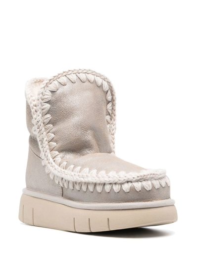 MOU LOGO-PATCH CHUNKY BOOTS 