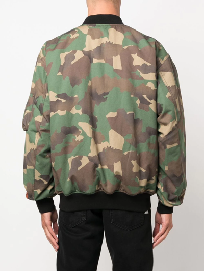 Shop Heron Preston Ex-ray Camouflage-print Jacket In Grün