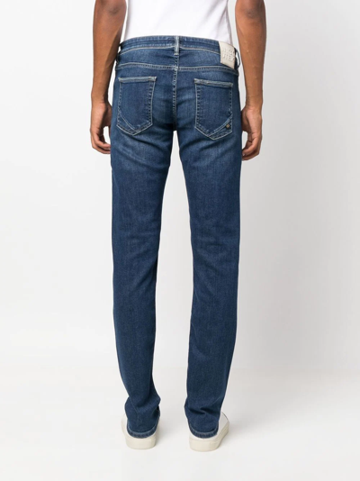 Shop Incotex Slim-cut Leg Jeans In Blau