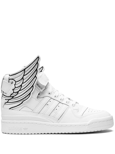 Adidas Originals Wing-design High-top Sneakers In White | ModeSens