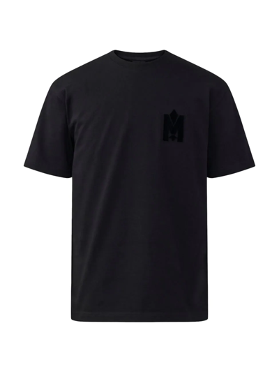 Shop Mackage Men's Logo Crewneck T-shirt In Black