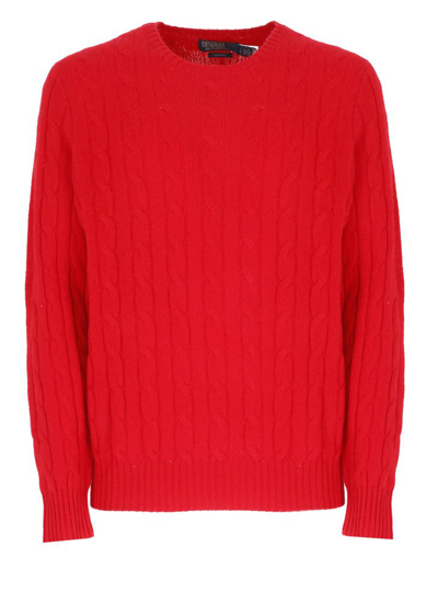 Shop Polo Ralph Lauren Crewneck Knit Jumper In Red