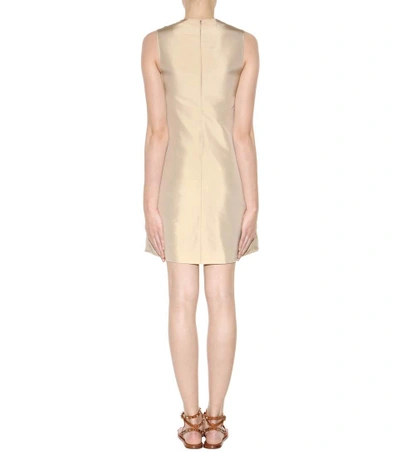 Shop Valentino Printed Silk Minidress In Neutrals