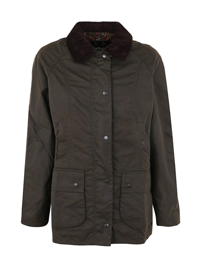 Shop Barbour Beadnell Button In Green