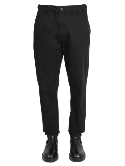 Shop Aspesi Straight Leg Chino Pants In Black
