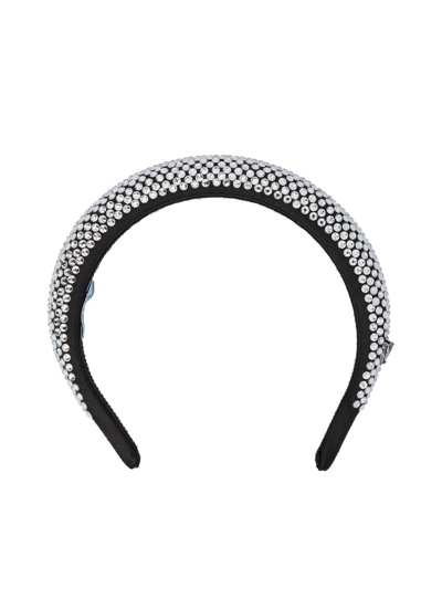 Shop Prada Embellished Logo Detailed Headband In Multi