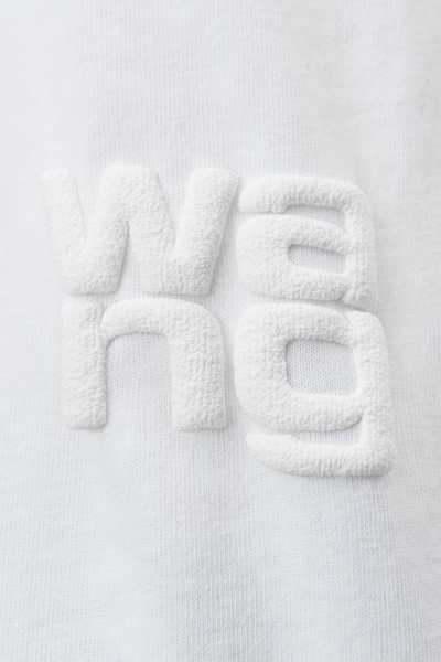 Alexander Wang Puff Logo Tee In Cotton Jersey In White