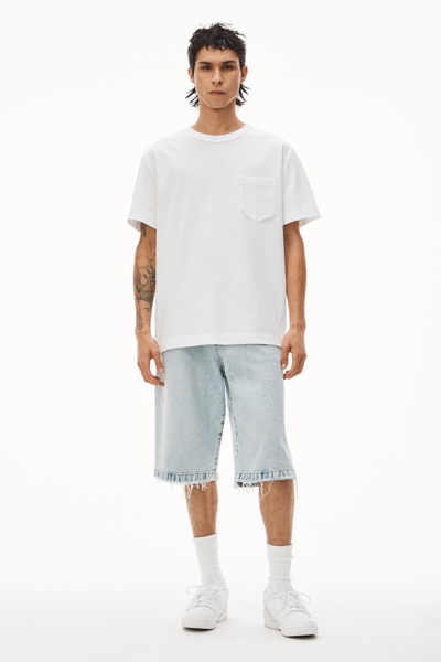 Alexander Wang Pocket Tee In High Twist Jersey In White