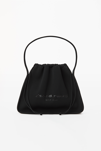 Shop Alexander Wang Ryan Large Bag In Ribbed Knit In Black