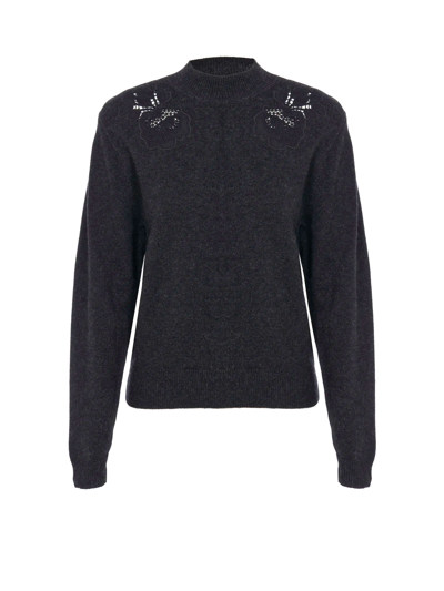 Shop See By Chloé See Trough Detail Sweater In Almost Black