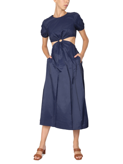 Shop Staud Calypso Dress In Blu