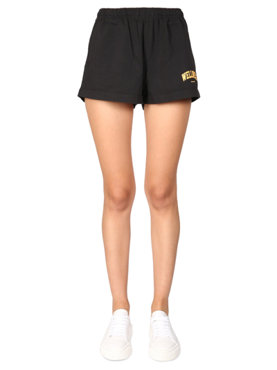 Shop Sporty &amp; Rich Welness Studio Ivy Disco Shorts In Nero