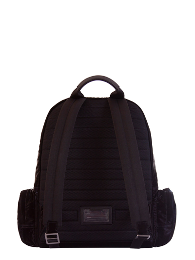 Shop Dolce & Gabbana Backpack With Logo Plaque In Nero