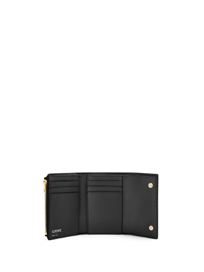 Shop Loewe Wallet In Embossed Calfskin In Black