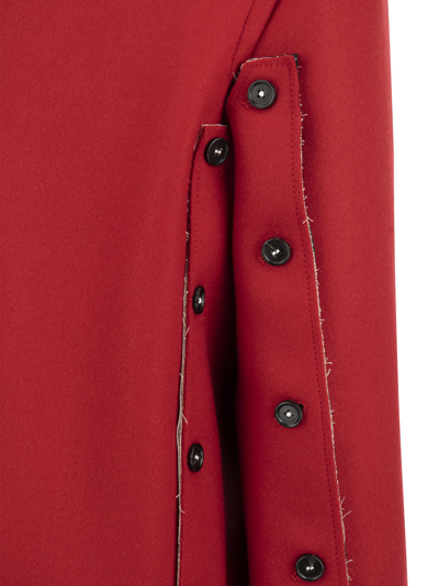 Shop Marni Double-breasted Wool Coat In Red