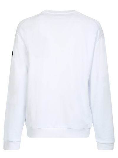 Shop Moncler Sweatshirt With Iconic  Motif In White