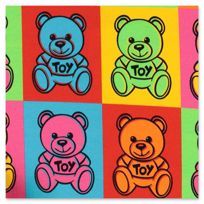 Shop Moschino Felpa Teddy Bear Multicolor In Cotone