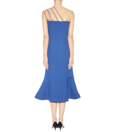 Shop Vika Gazinskaya Silk Dress In Blue