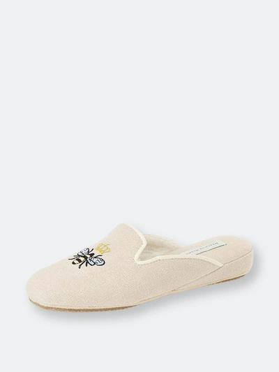 Shop Patricia Green Queen Bee Embroidered Slipper In Brown