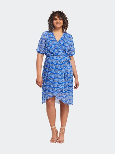 Shop Estelle Spring Floral Dress In Blue