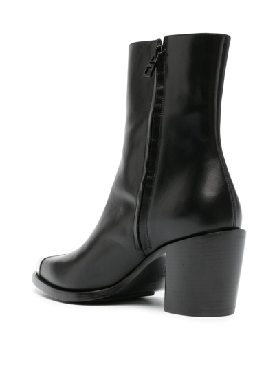 Shop Alexander Mcqueen Pointed-toe Ankle Boots In 1081 Black/silver