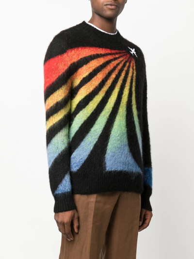Misc Casablanca Casablanca Jacquard Monogram Knit Sweater in Multicolor Mohair
