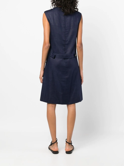 Pre-owned A.n.g.e.l.o. Vintage Cult 1960s Sleeveless Shift Dress In Blue