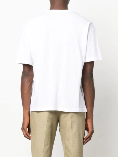 Shop Visvim Logo-print Cotton T-shirt In White