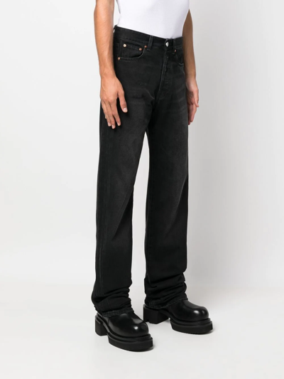 Shop Vetements Dark-wash Bootcut Jeans In Black