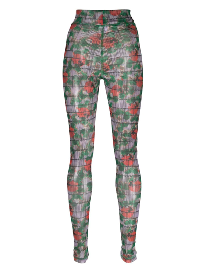 Shop Henrik Vibskov All-over Floral-print Leggings In Purple