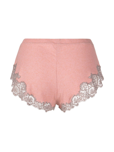 Shop La Perla Angel Kiss Pyjama Shorts In Pink