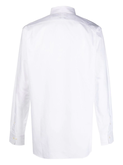 Shop Polo Ralph Lauren Long-sleeve Cotton Shirt In White