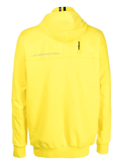 Shop 11 By Boris Bidjan Saberi Rear Logo-print Detail Hooded Jacket In Yellow