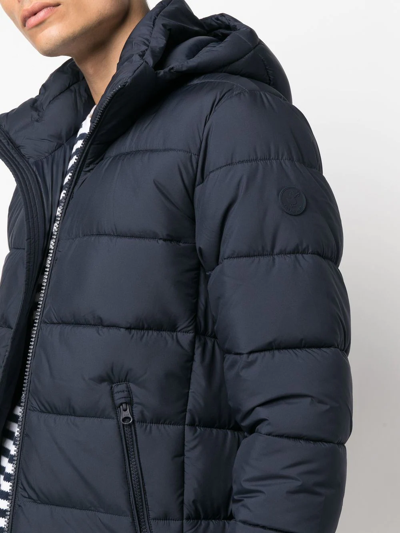 Shop Save The Duck Zip-up Padded Jacket In Blue