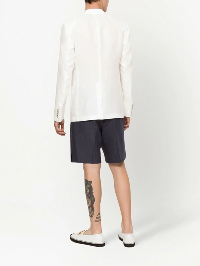 Dolce & Gabbana Notched-collar Single-breasted Blazer In White