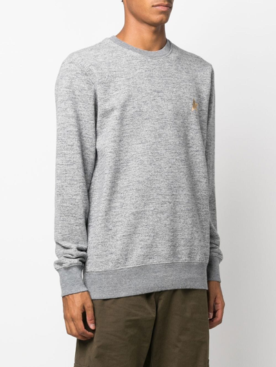 Shop Golden Goose One Star Long-sleeve Sweatshirt In Grey