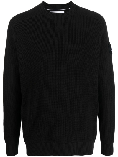 Shop Calvin Klein Jeans Est.1978 Crew-neck Jumper In Black