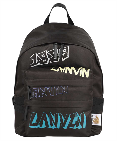 Shop Lanvin Bumpr Printed Backpack In Black