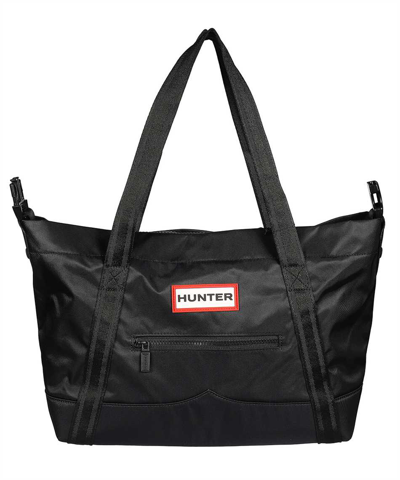 Hunter Nylon Topclip Tote Midi Bag In Black | ModeSens