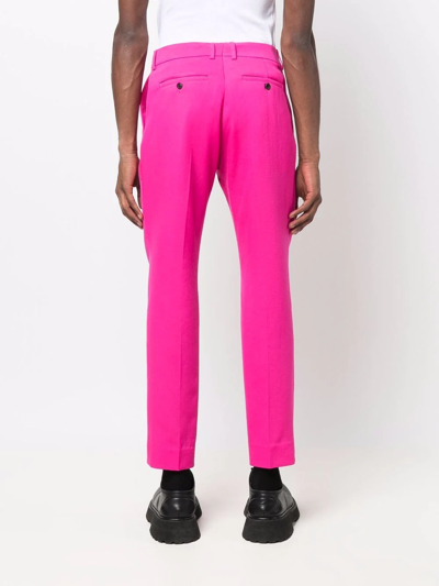 Shop Ami Alexandre Mattiussi Tailored Wool Trousers In Pink