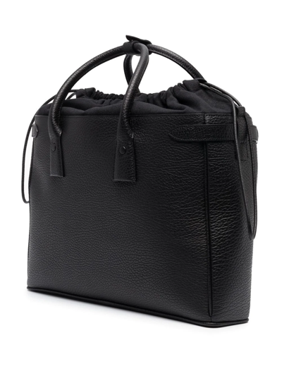 Shop Maison Margiela 5ac Leather Tote Bag In Black
