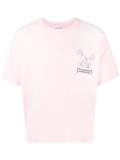 Shop Natasha Zinko Bunny-print T-shirt In Pink