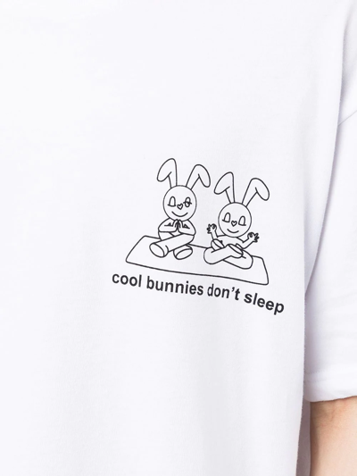 Shop Natasha Zinko Bunny-print T-shirt In White